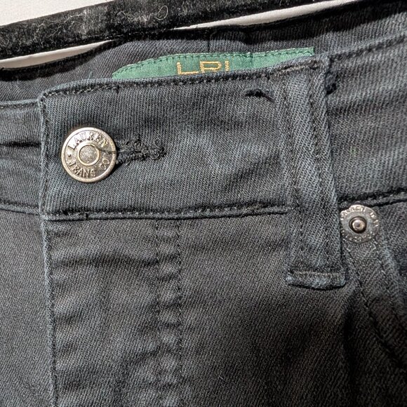 Lauren Ralph Lauren Black Heritage Straight Leg Jeans Classic Denim Women's 4‎ - Picture 3 of 10
